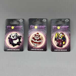 Frombie Friendly Zombies Pin Club Lot of 3 Gundam Panda Bear Limited Release NEW